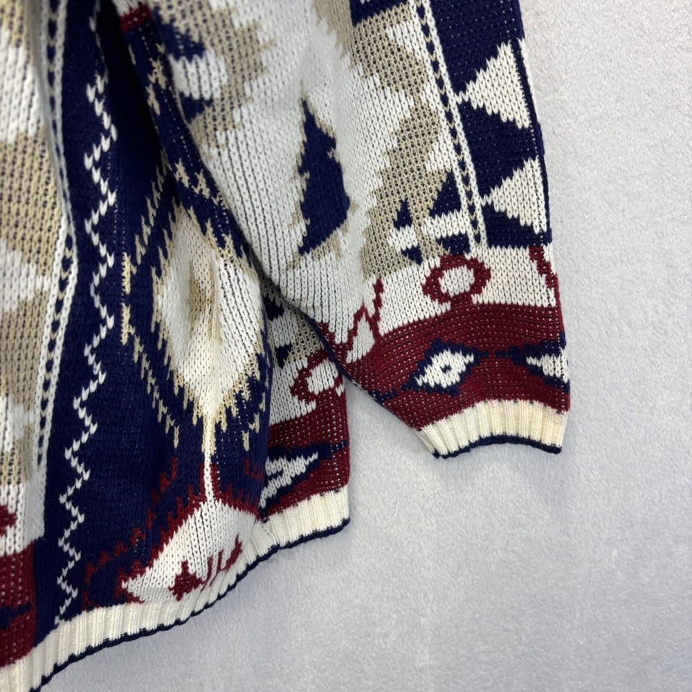 Vintage 90s Jessica Roberts Oversized Southwestern Sweater Women Large Geometric - Picture 11 of 12